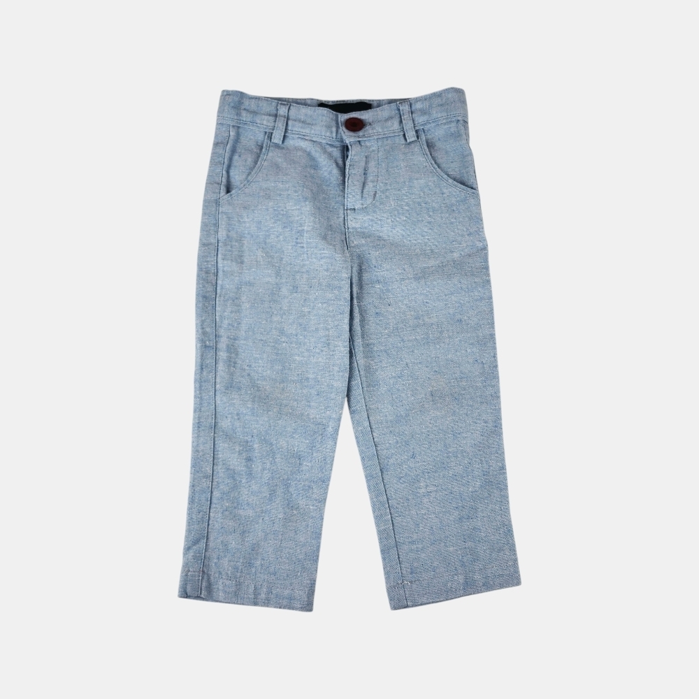 Little Cocoon Light Blue Linen Boys Pants